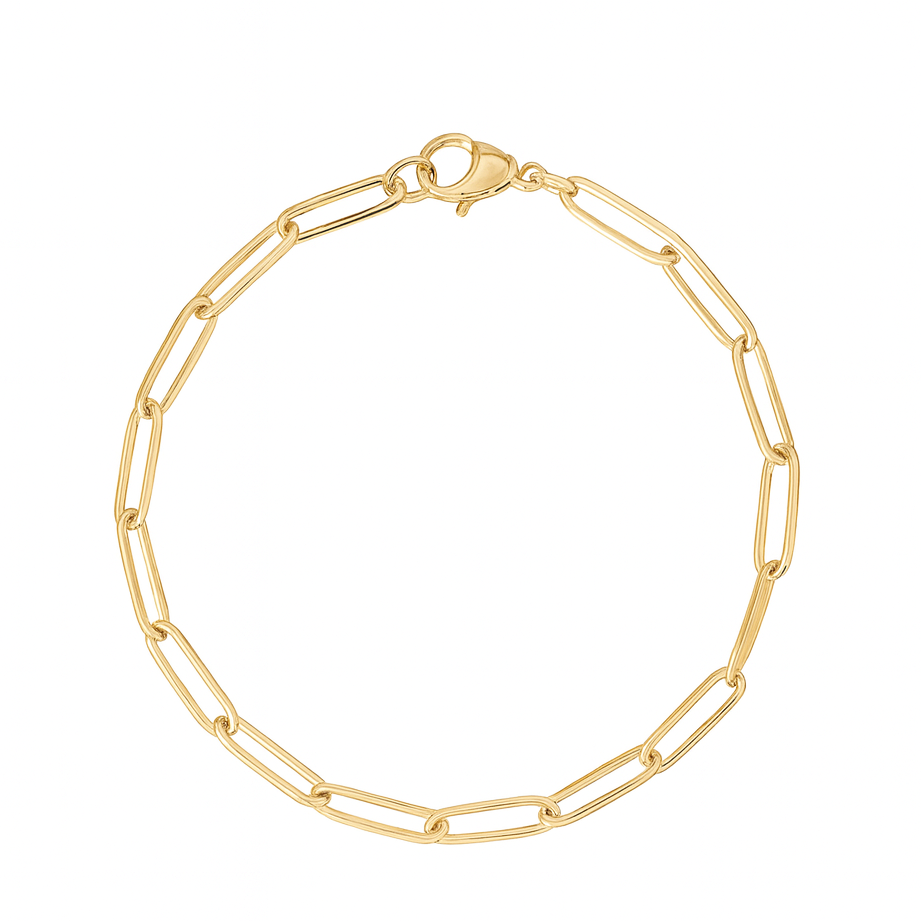 Gold Paperclip Bracelet
