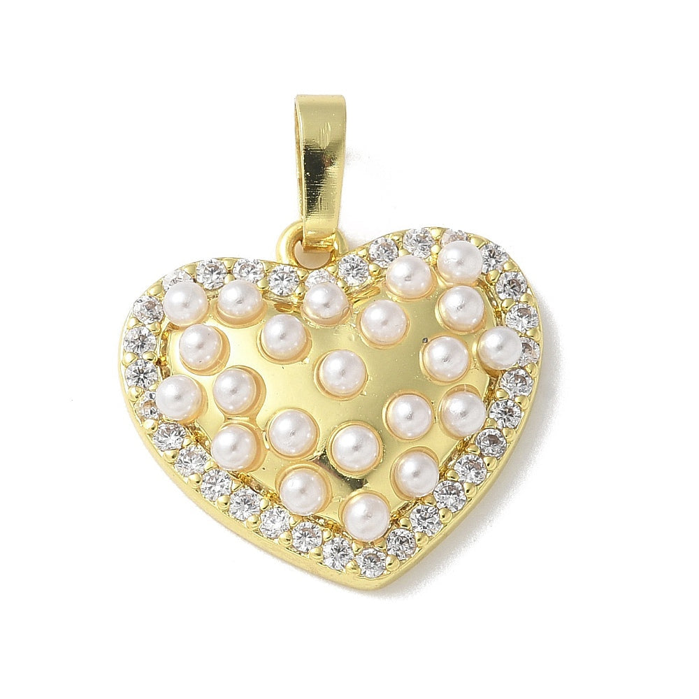 Gold Pearl Heart