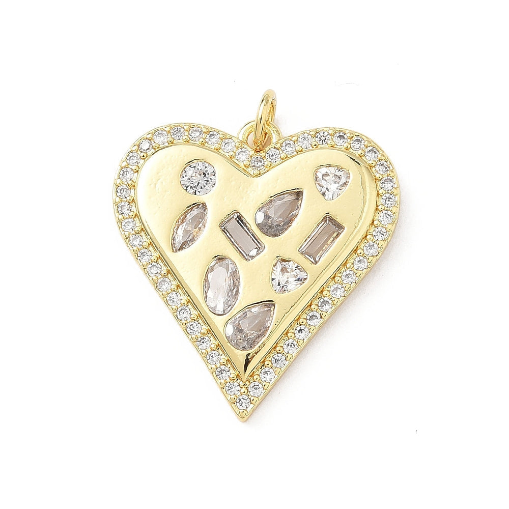 Gold Bezel Heart