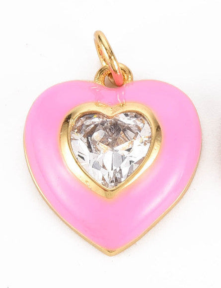 Pink Bezel heart