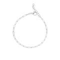 Dainty Silver Paperclip Bracelet